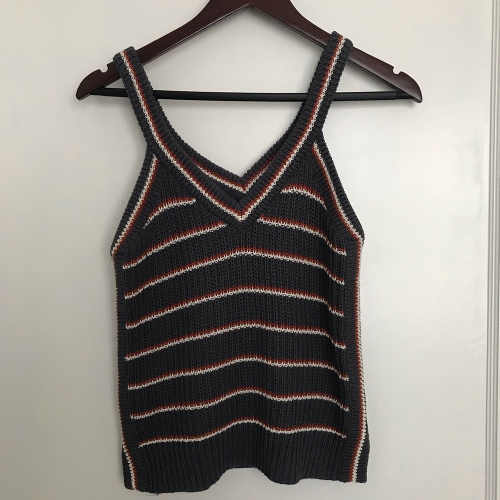 Madewell Stockton Sweater Tank in Stripe